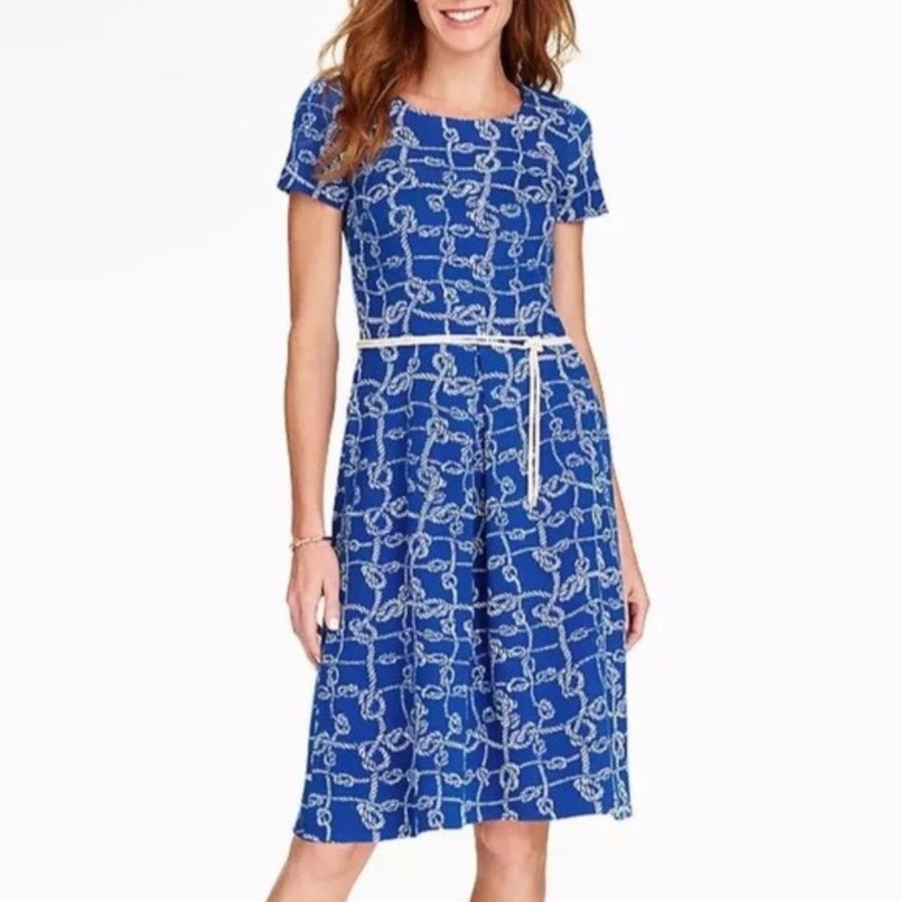 Talbots Size Medium Nautical Dress with Rope Accent